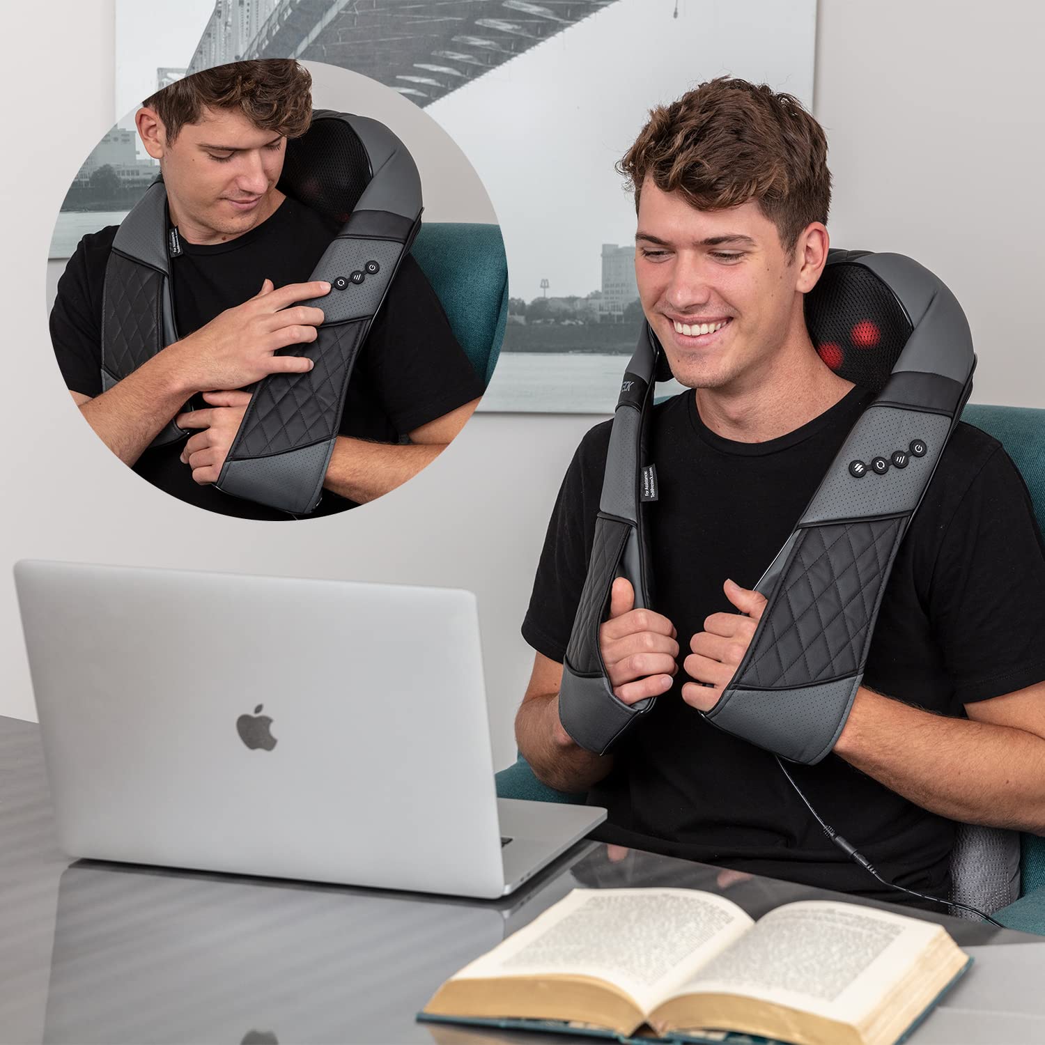 RESTECK Shiatsu Massager Pillow with Heat for Neck & Back

