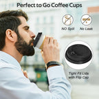 Dealusy Disposable Coffee Cups with Lids and Sleeves

