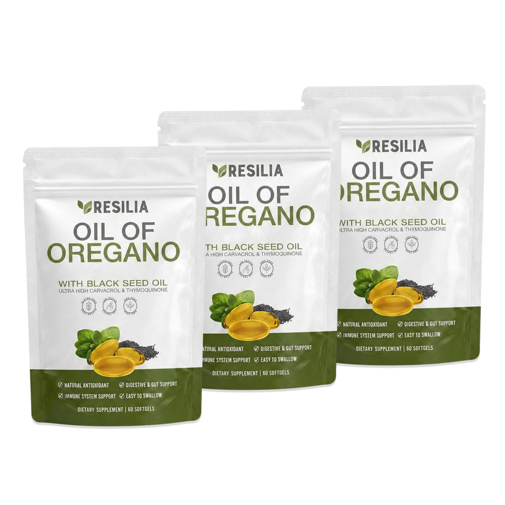 Resilia Softgels with Black Seed Oil – Premium Oregano Oil Capsules for Immune & Digestive Support