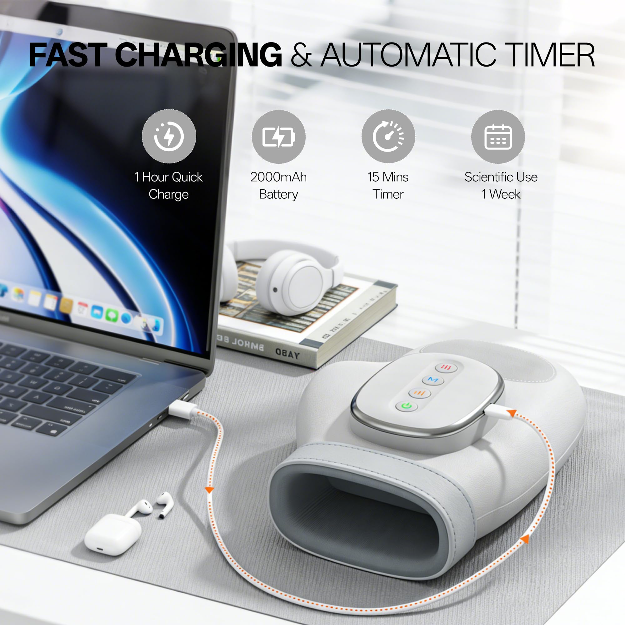 Smart Hand Massager with Heat and Compression – 3 Modes

