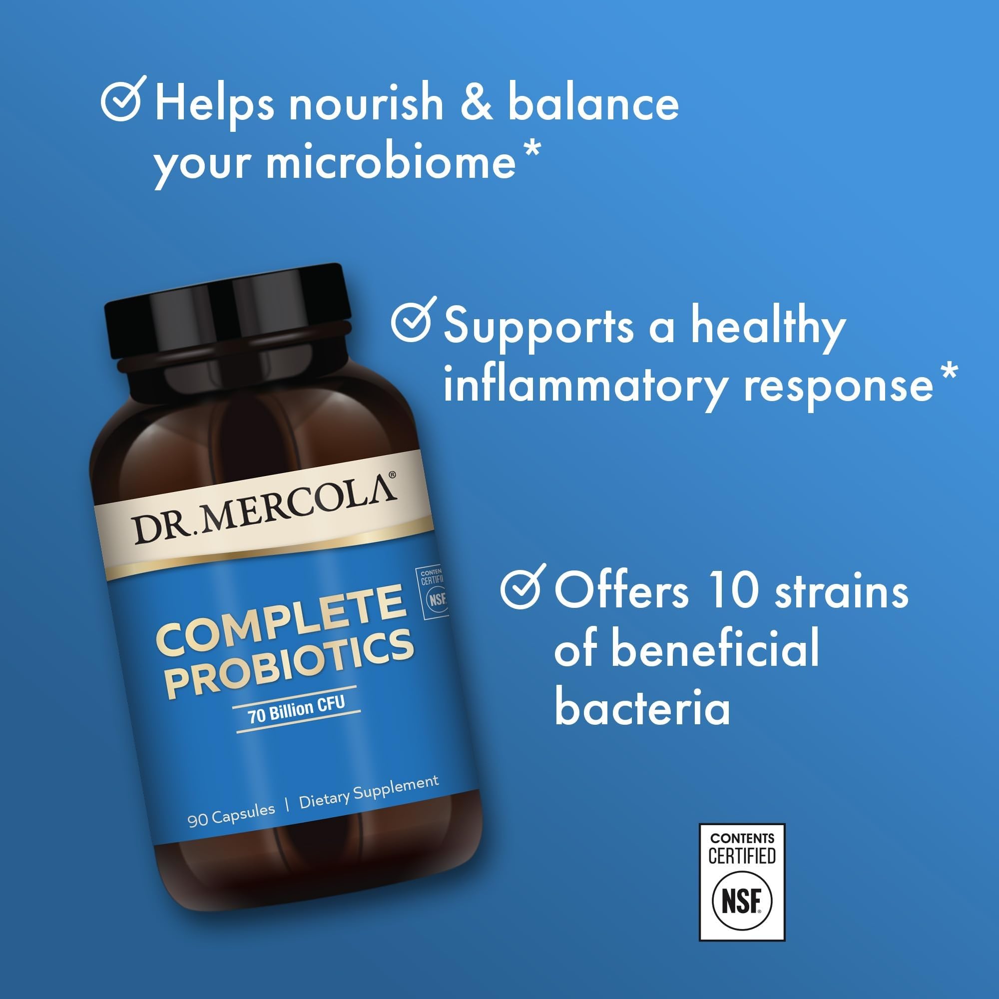 Dr. Mercola Probiotics 70B CFU, 10 Strains

