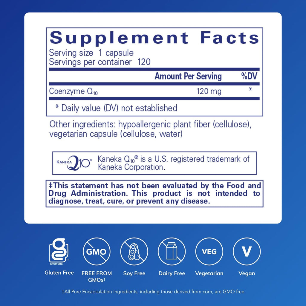 Pure Encapsulations CoQ10 Supplement for Heart Health

