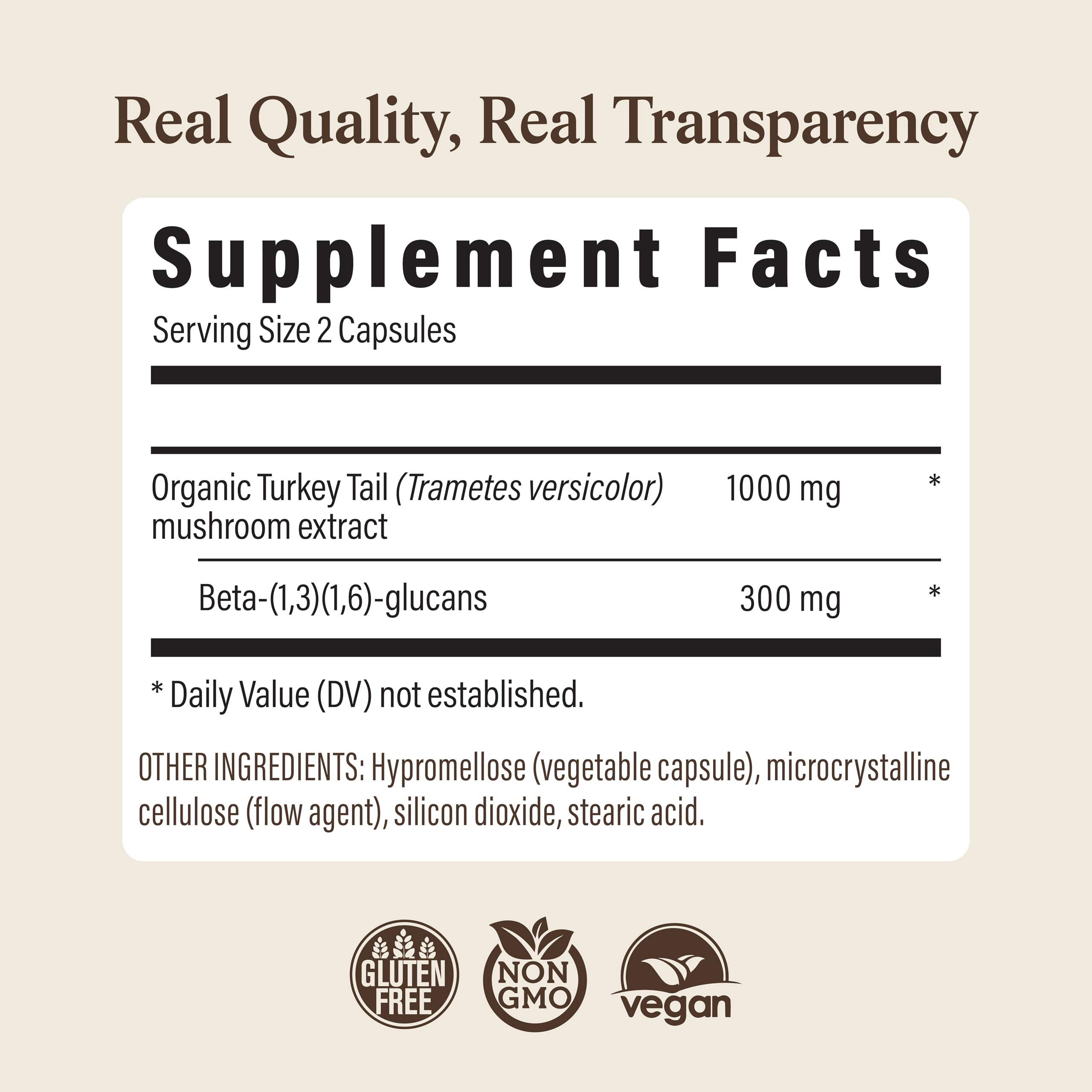 Real Mushrooms Turkey Tail Capsules – Organic Extract

