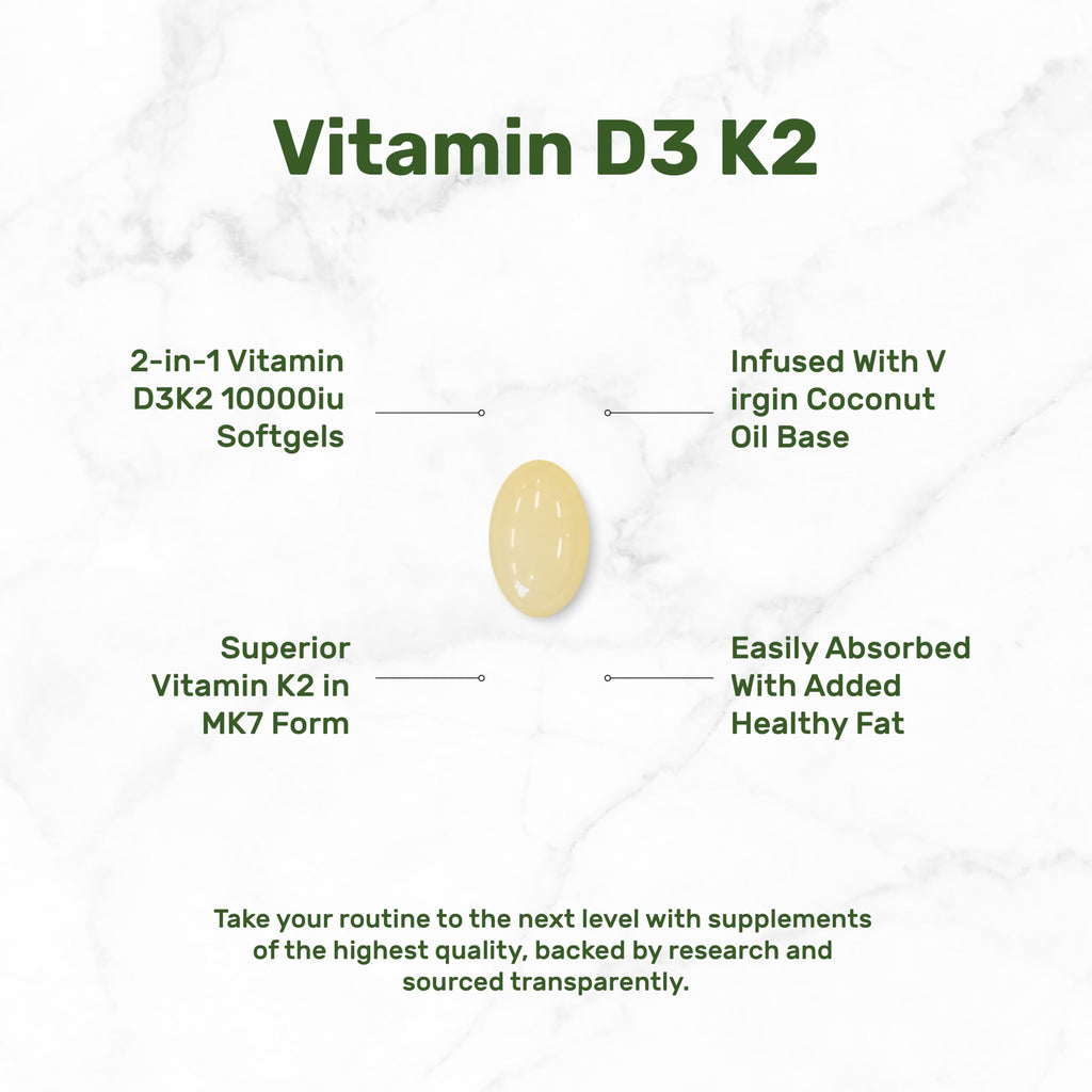 Deal Supplement Vitamin D3 K2 MK7 Softgels

