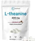 Micro Ingredients L-Theanine 400 mg Softgels, Calming Focus