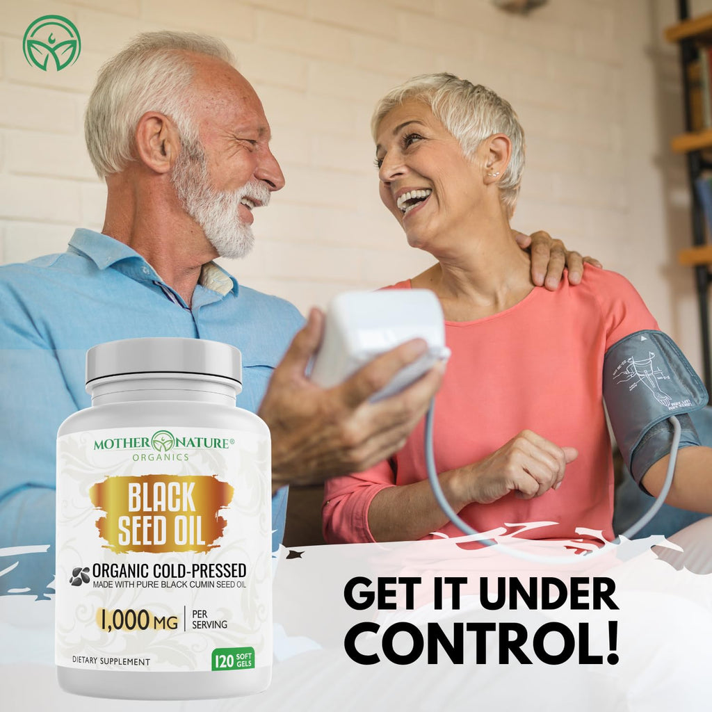 Black Seed Oil Capsules 1000mg Organic Cold Pressed

