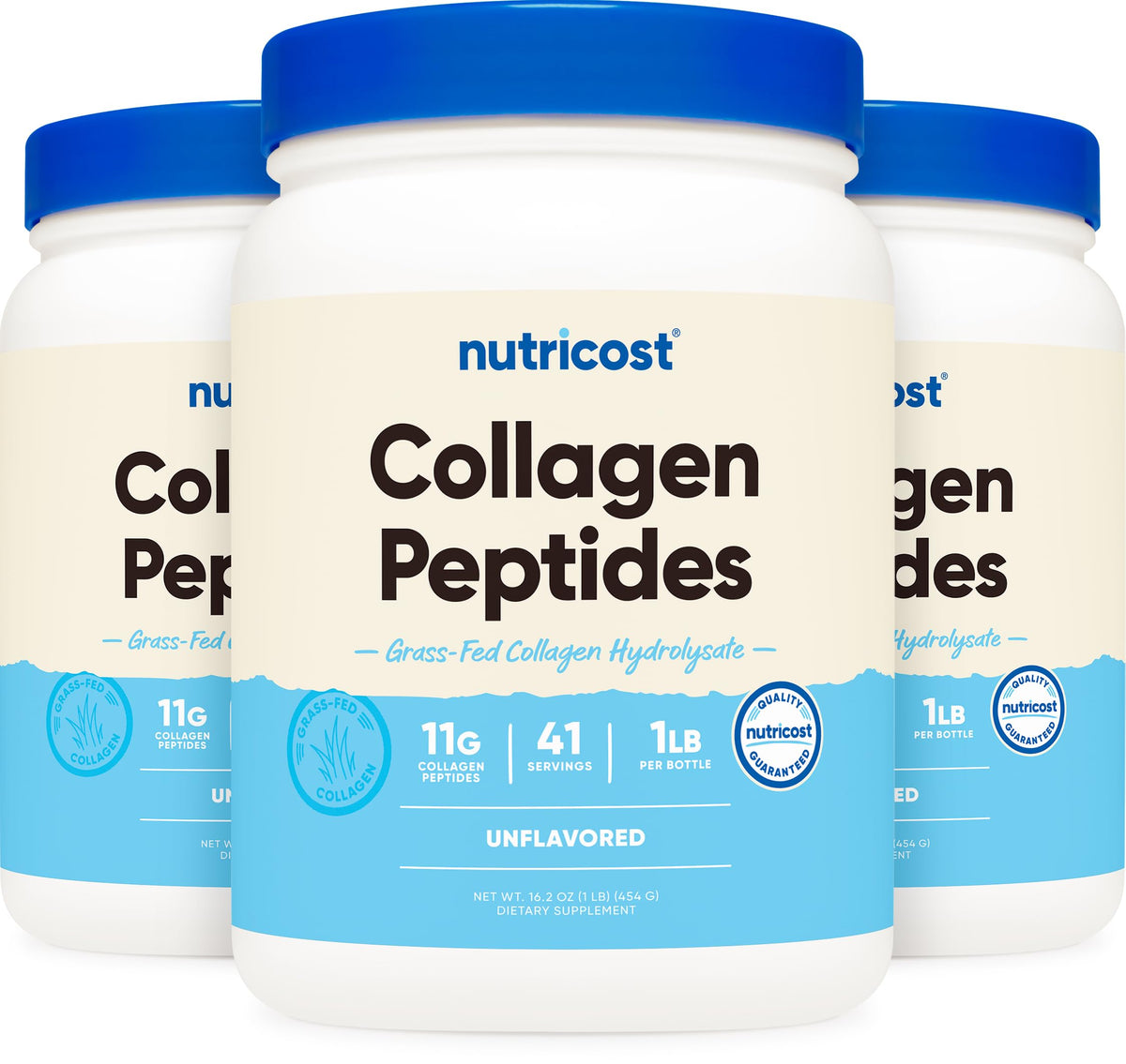 Nutricost Collagen Peptides Powder Grass-Fed Bovine Hydrolysate Unflavored
