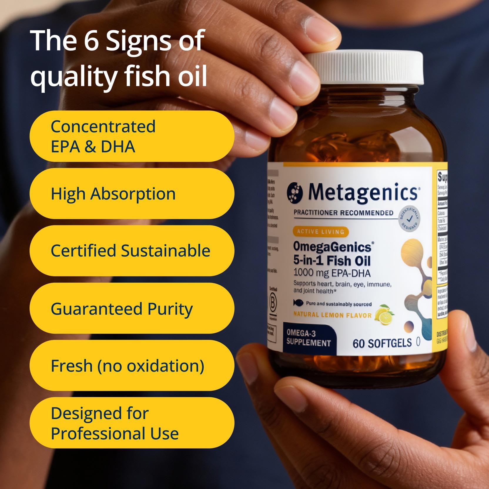 Metagenics OmegaGenics Omega-3 Fish Oil 1000 mg EPA DHA

