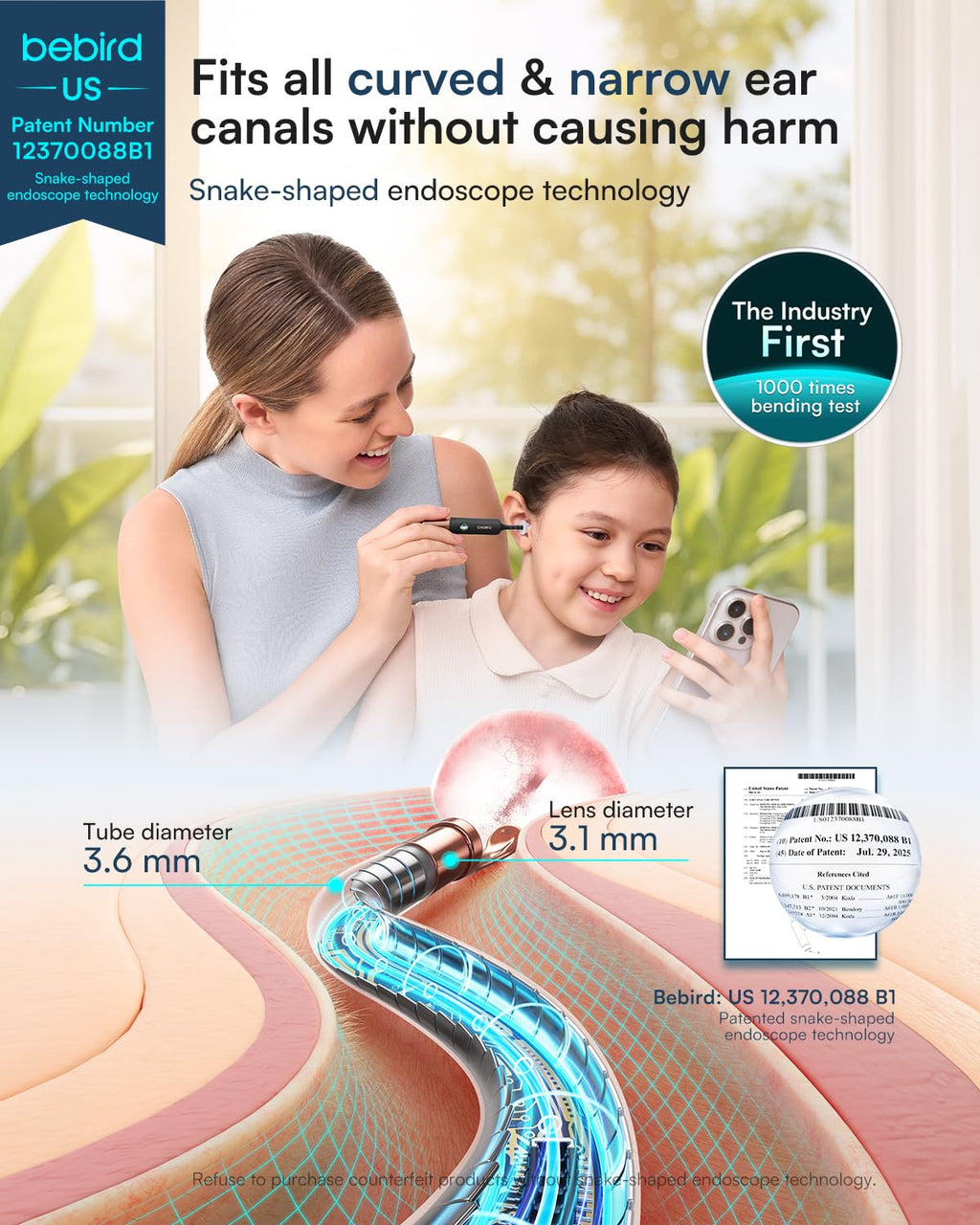 Bebird Earsight Ultra 2K Ear Wax Removal Tool Camera

