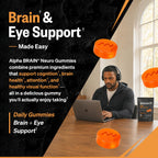 ONNIT Alpha Brain Neuro Gummies – Vegan Brain & Eye Support

