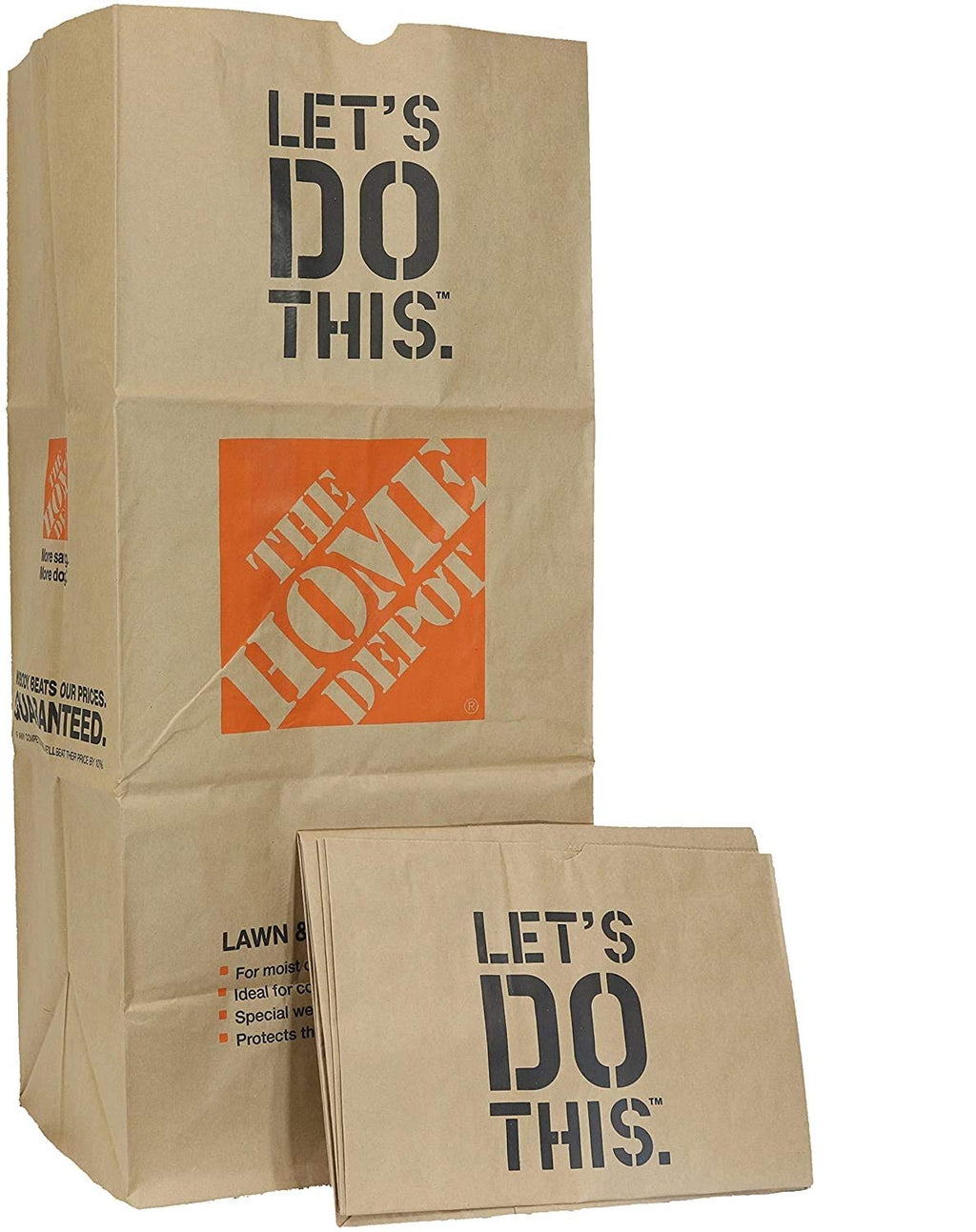 Home Depot Heavy-Duty Brown Paper Lawn Refuse Bags

