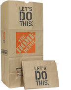 Home Depot Heavy-Duty Brown Paper Lawn Refuse Bags

