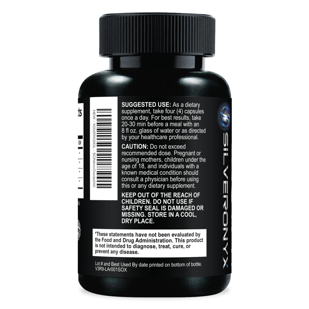 SilverOnyx Nitric Oxide Booster Extra Strength Pre Workout

