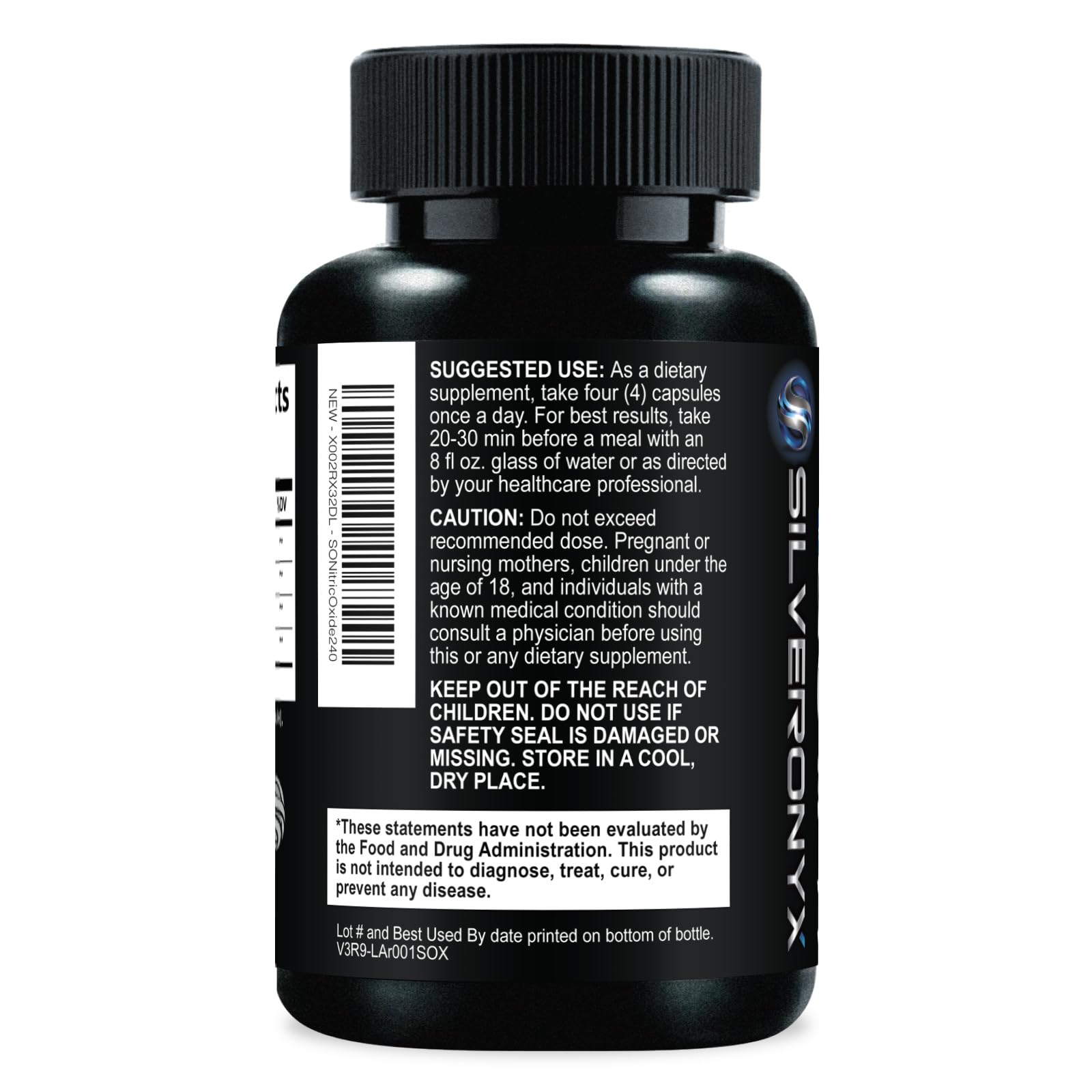 SilverOnyx Nitric Oxide Booster Extra Strength Pre Workout

