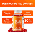 Vitamatic Vitamin D3 & K2 Gummies | Plant-Based Formula

