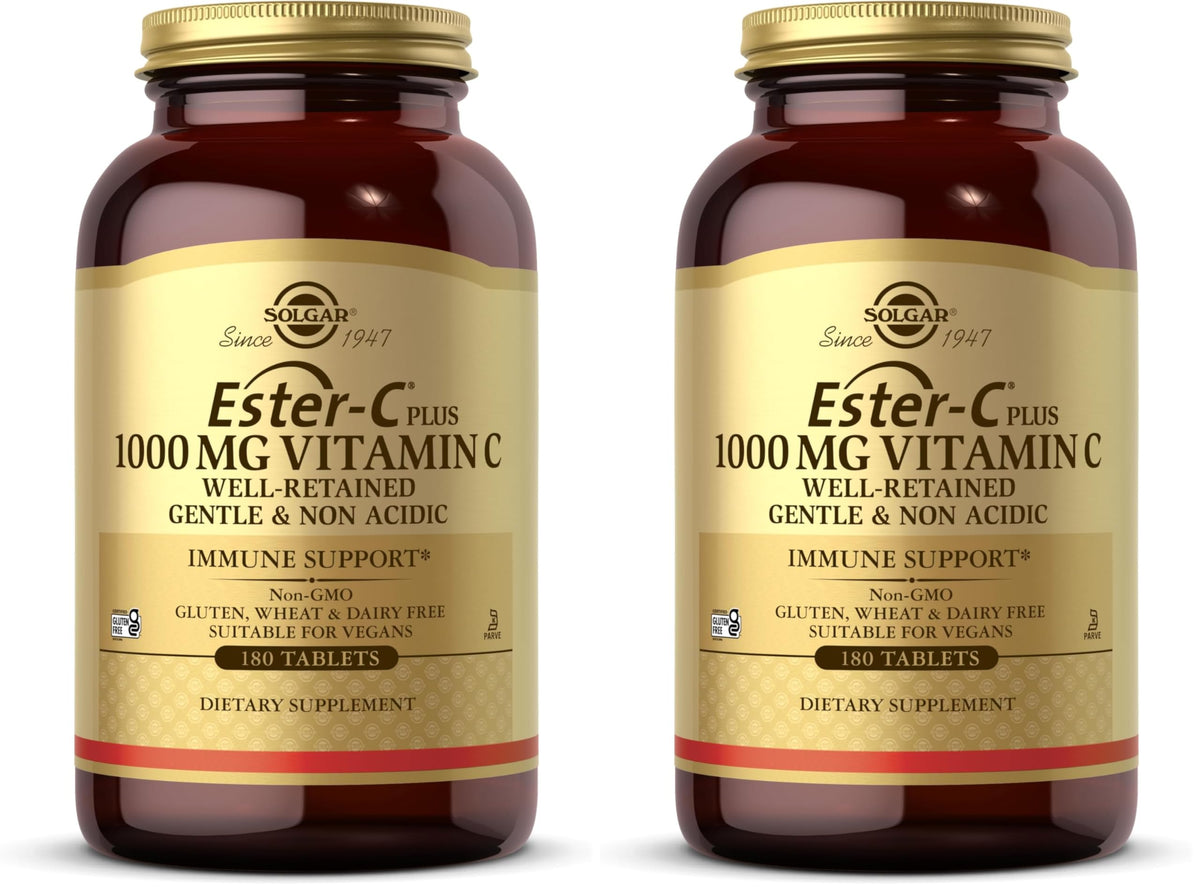 Solgar Ester-C Plus 1000 mg Vitamin C Ascorbate Complex - Gentle Immune Support