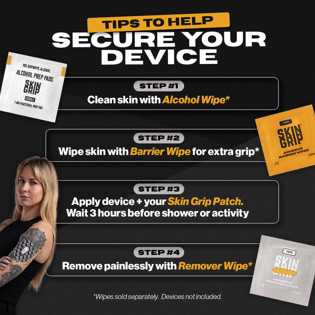 Skin Grip CGM Patch for Sensor Covers

