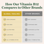 Global Healing Vitamin B12 Sublingual Liquid - Organic

