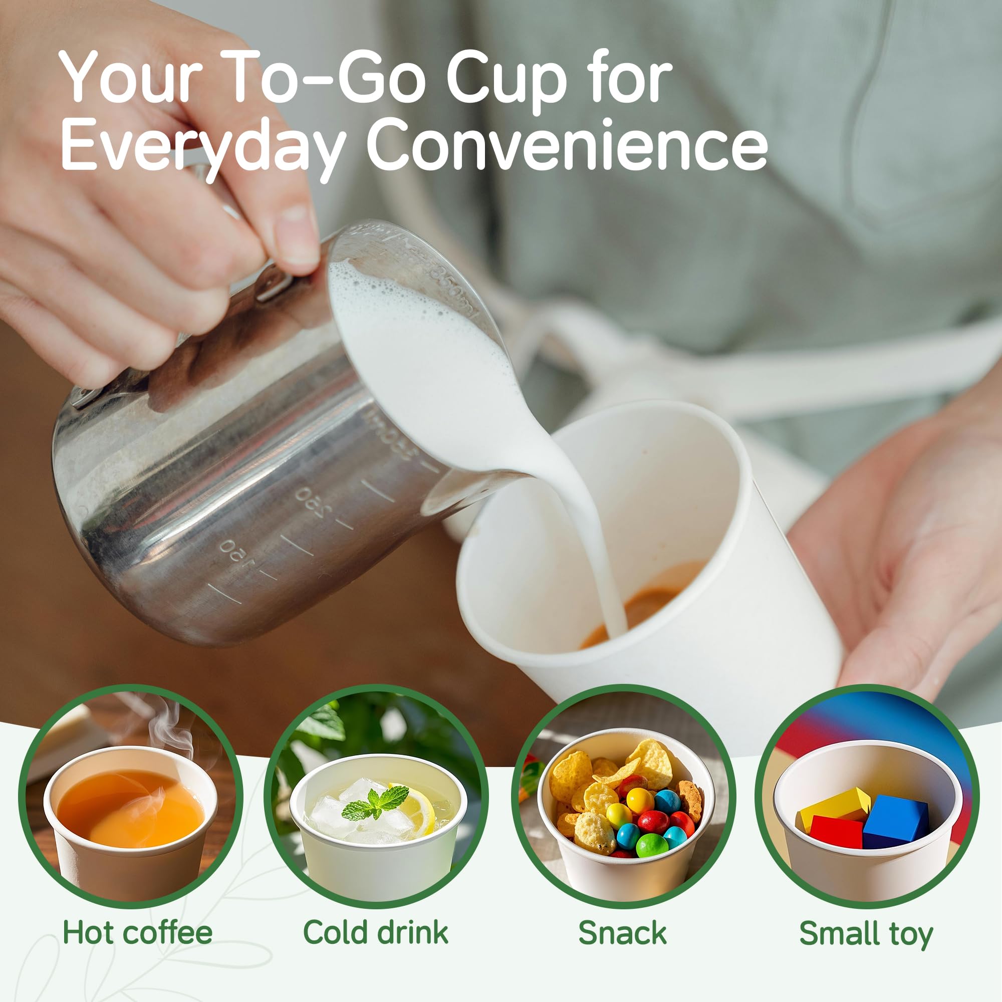 Disposable Paper Cups for Hot Beverages | Rolled Rim

