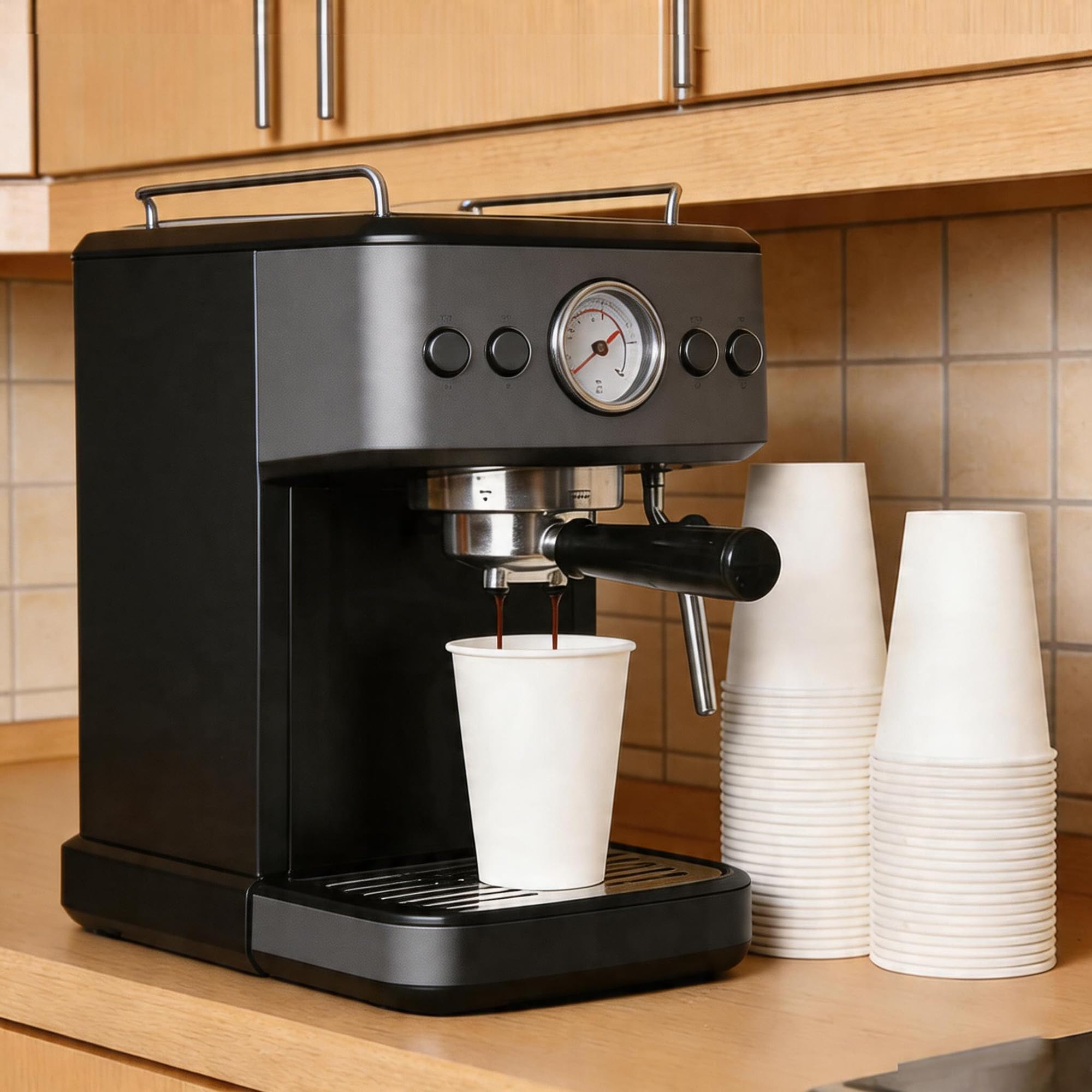 MOUMOULIFE Disposable Paper Cups | Leak-Proof & Recyclable

