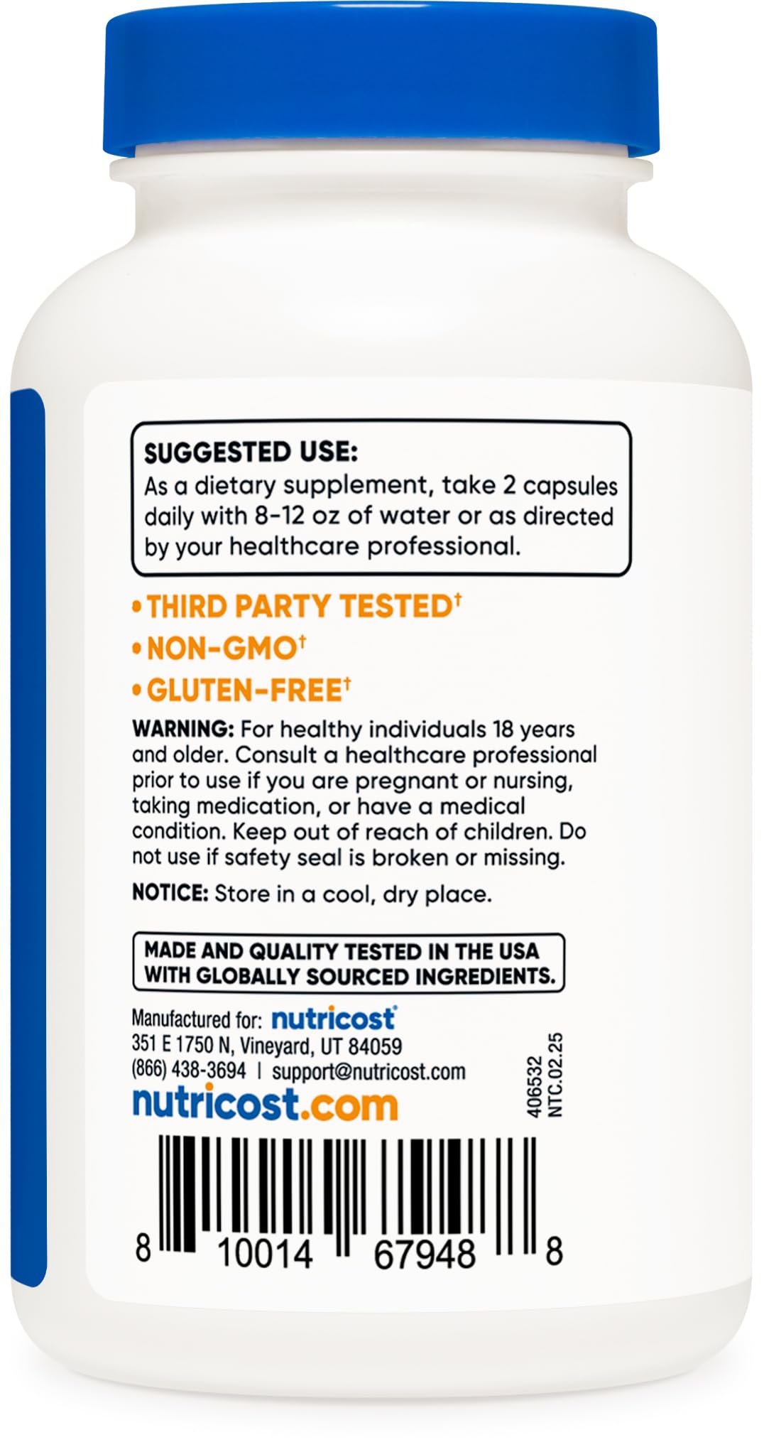 Nutricost Resveratrol 700mg Vegan Capsule Supplement

