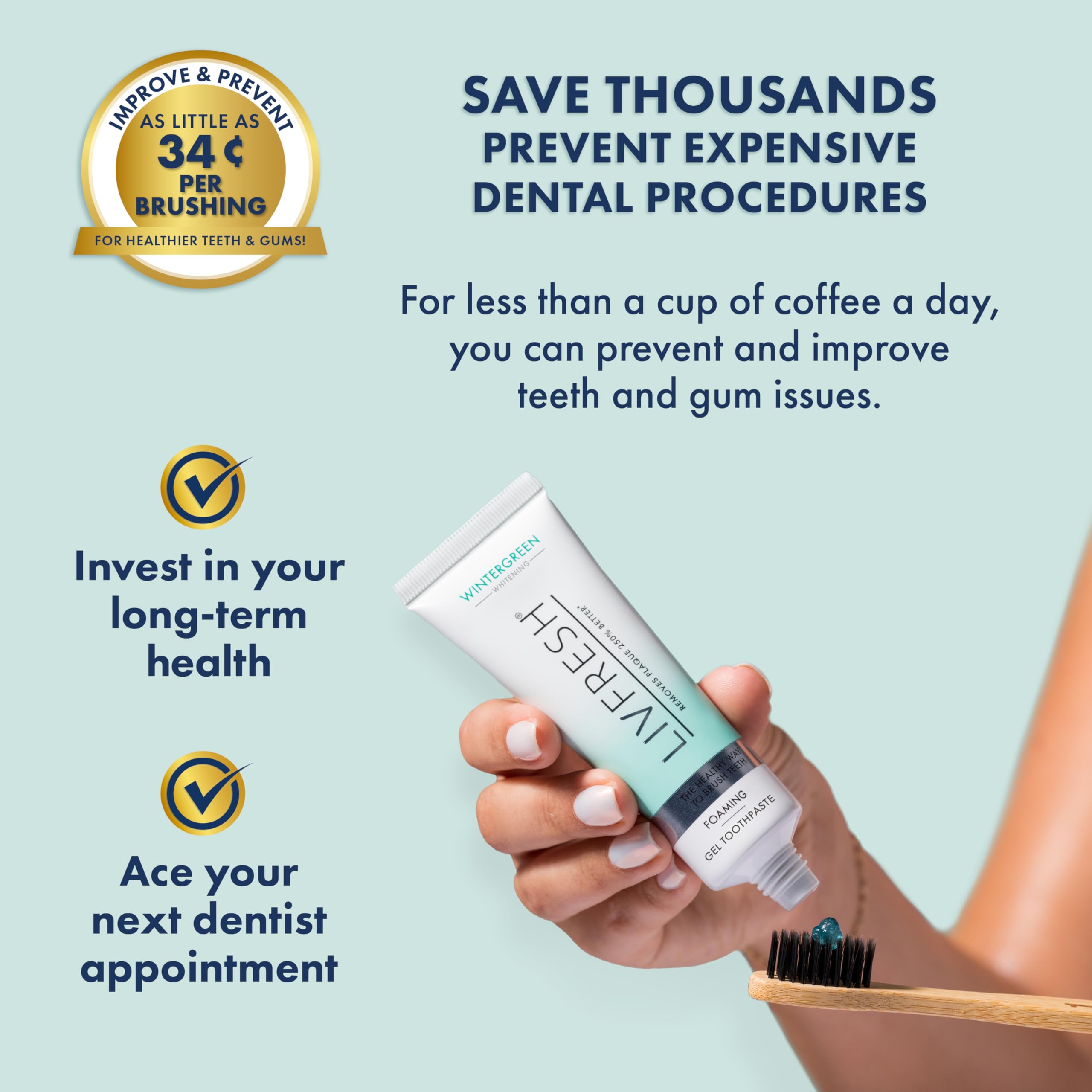 LIVFRESH Toothpaste Gel – SLS-Free Dental Gel

