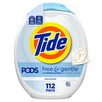 Tide PODS Free & Gentle Laundry Detergent Pods, Hypoallergenic