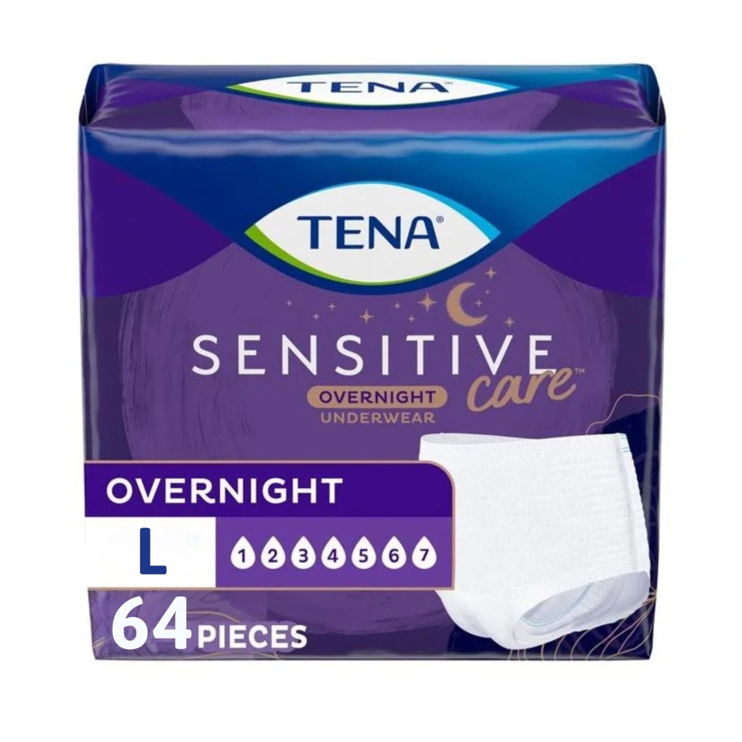 TENA Sensitive Overnight Incontinence Underwear for Women