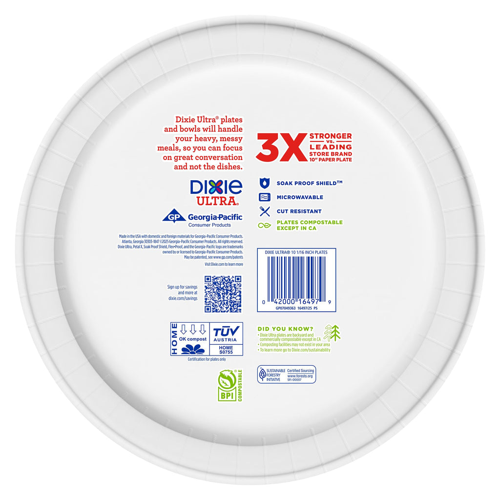 Dixie Ultra Paper Plates – Heavy-Duty, Soak-Proof


