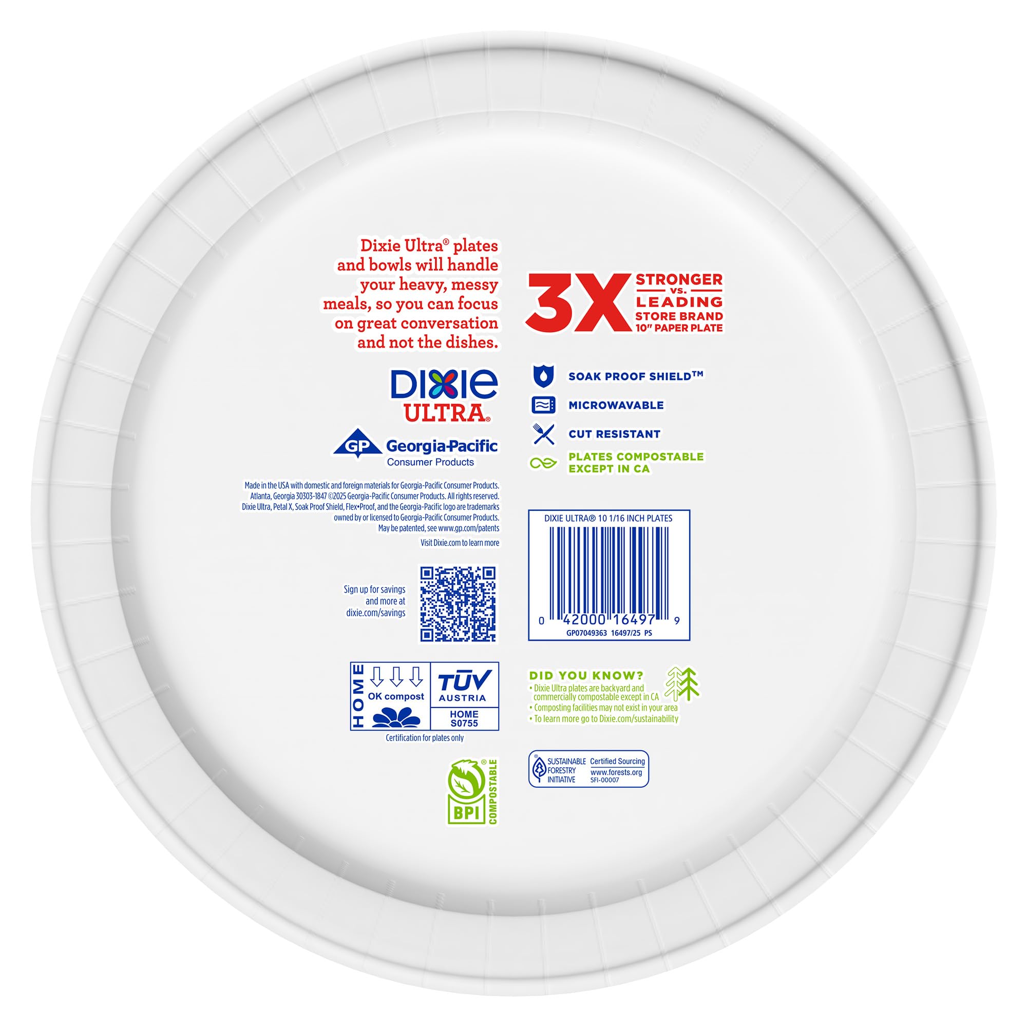 Dixie Ultra Paper Plates – Heavy-Duty, Soak-Proof

