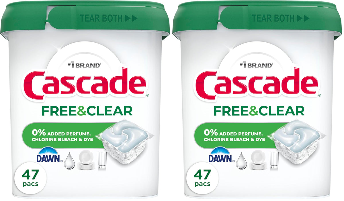 Cascade Free & Clear Dishwasher Pods - Unscented