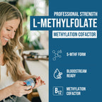 L-Methyl Folate 15mg + Methyl B12 Cofactor – 5-MTHF

