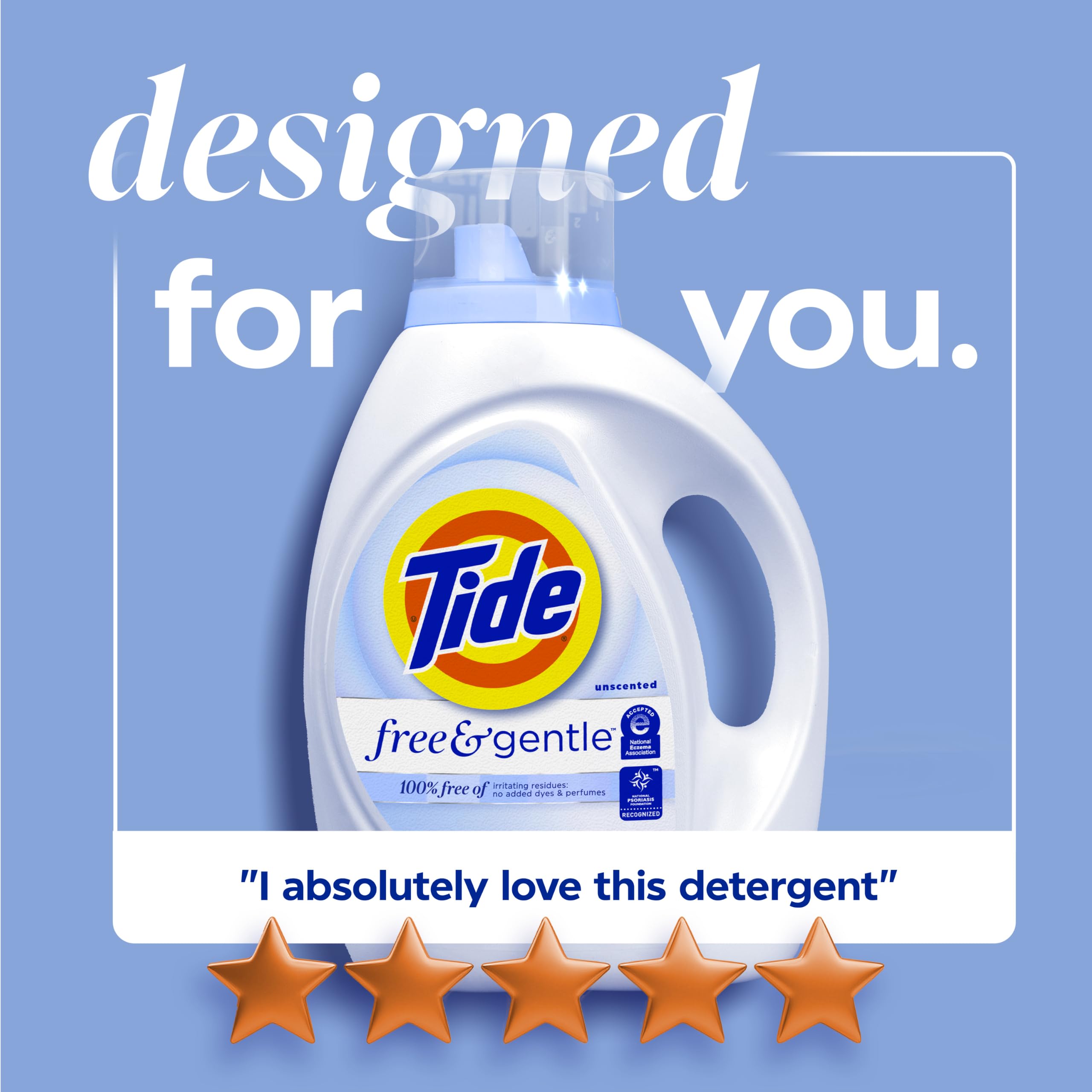 Tide Free and Gentle Liquid Laundry Detergent Hypoallergenic

