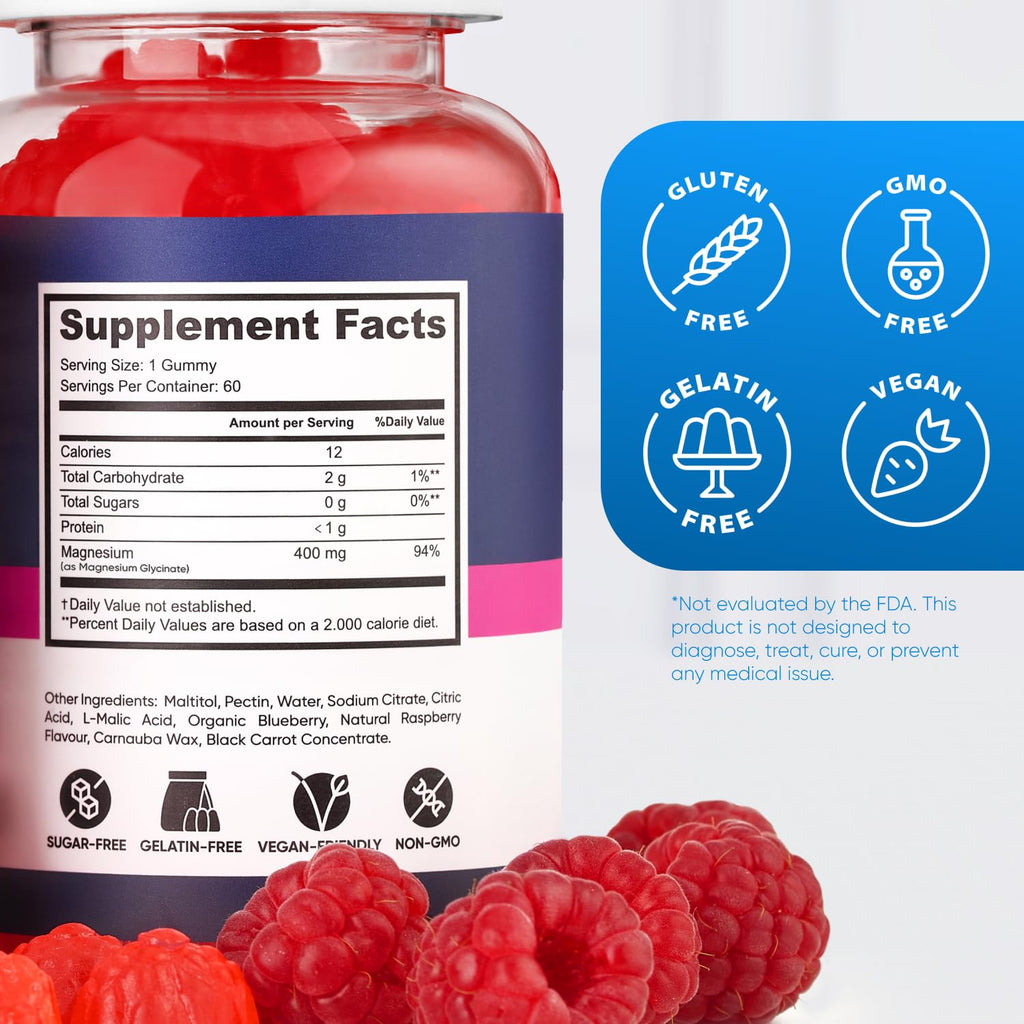 Magnesium Glycinate Gummies 400mg – High Absorption

