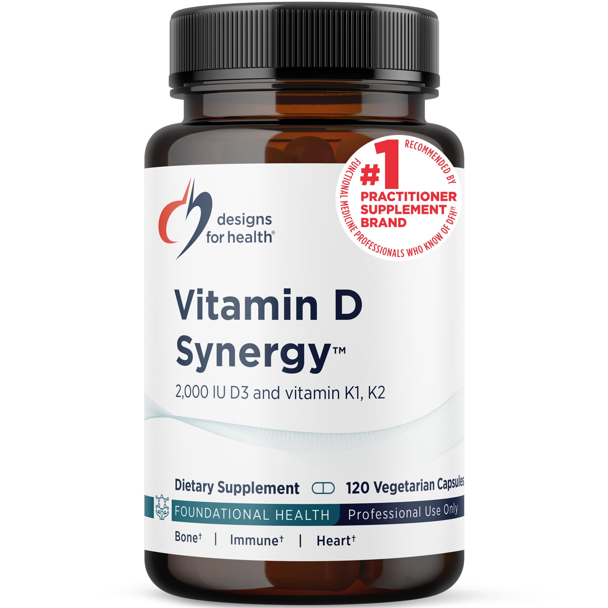 Designs for Health Vitamin D Synergy - 2000 IU D3 + K1/K2

