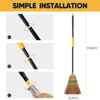 Yocada Heavy-Duty Corn Broom Indoor Outdoor


