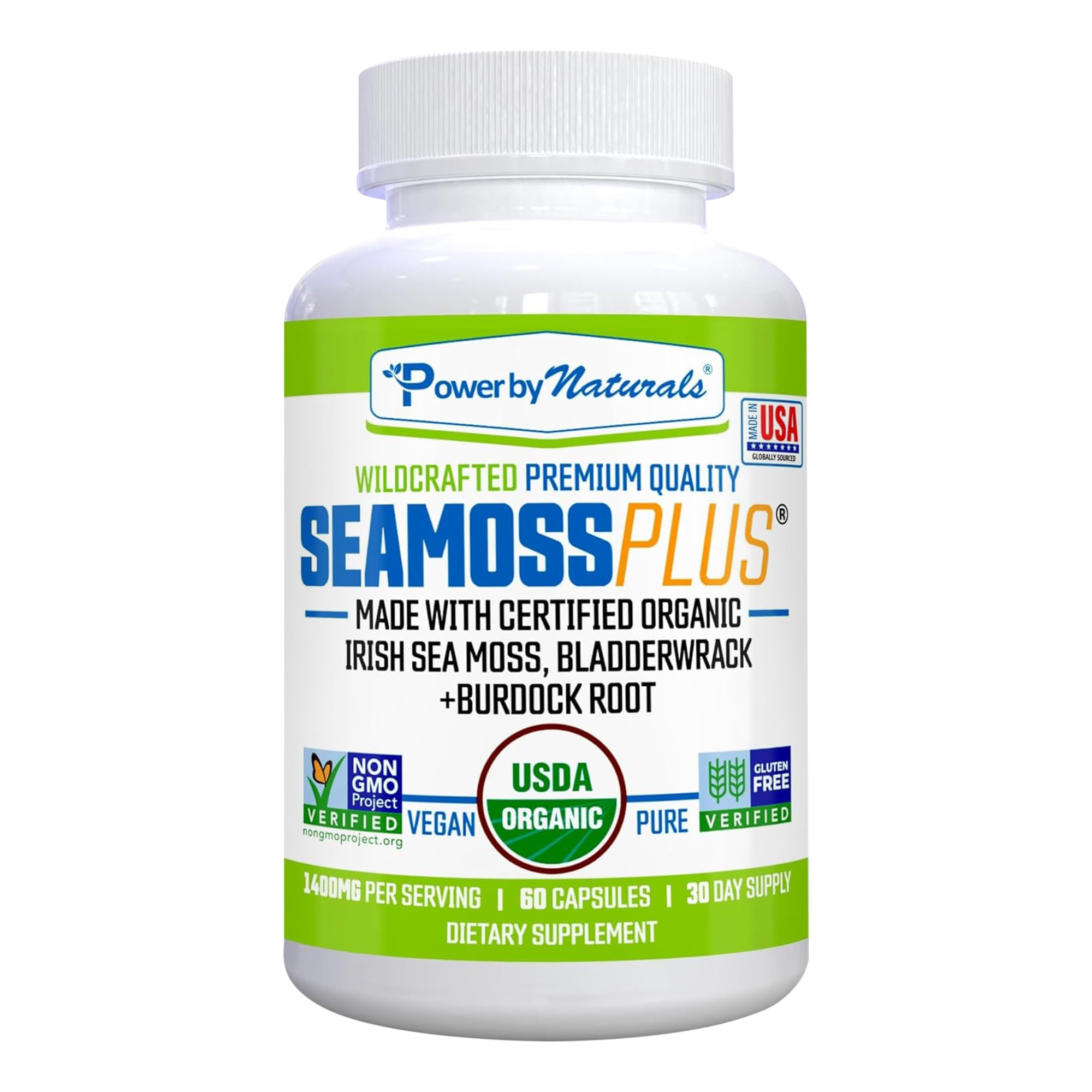 Sea Moss Plus Capsules Power By Naturals Organic Irish Moss

