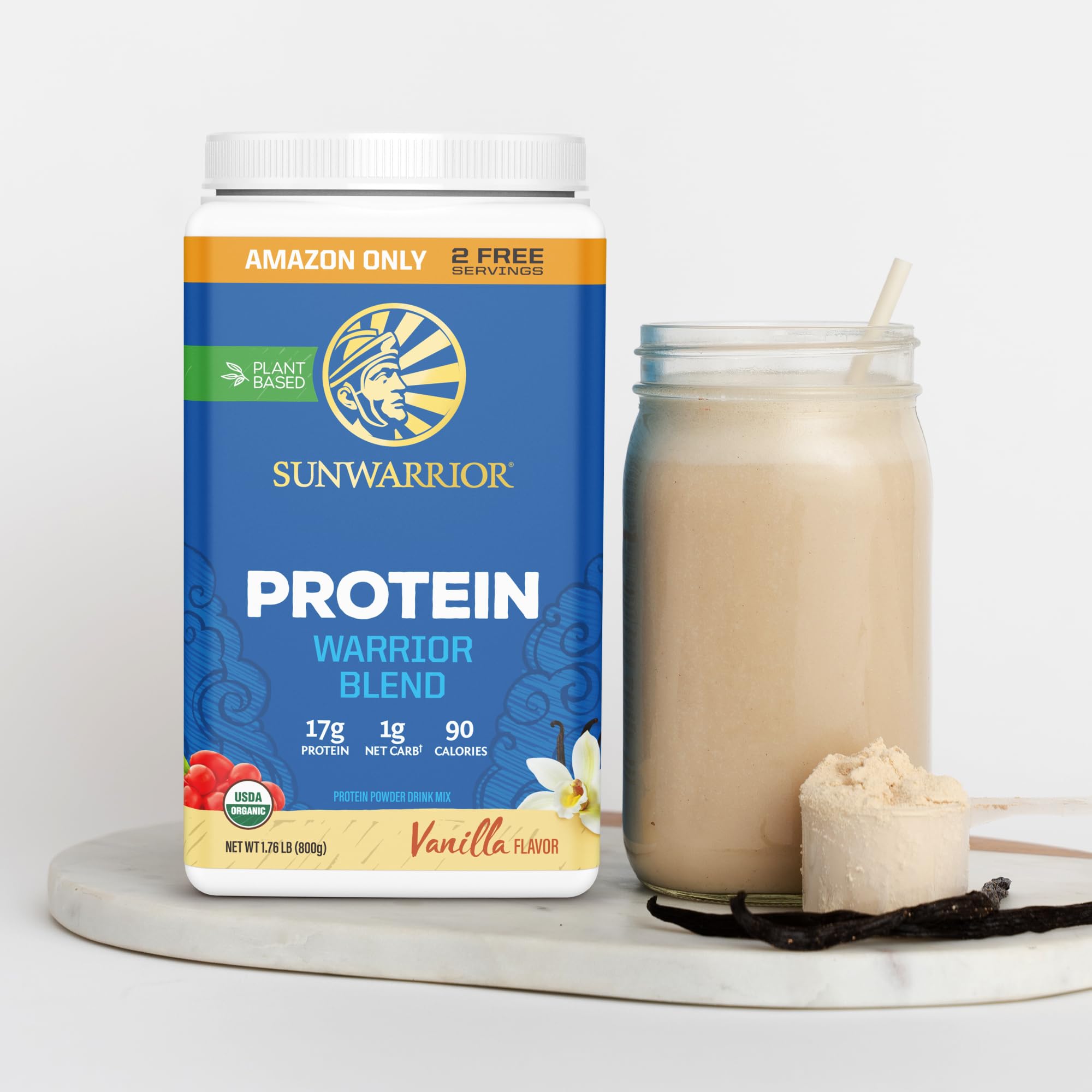Sunwarrior Warrior Blend Organic Plant-Based Protein Powder

