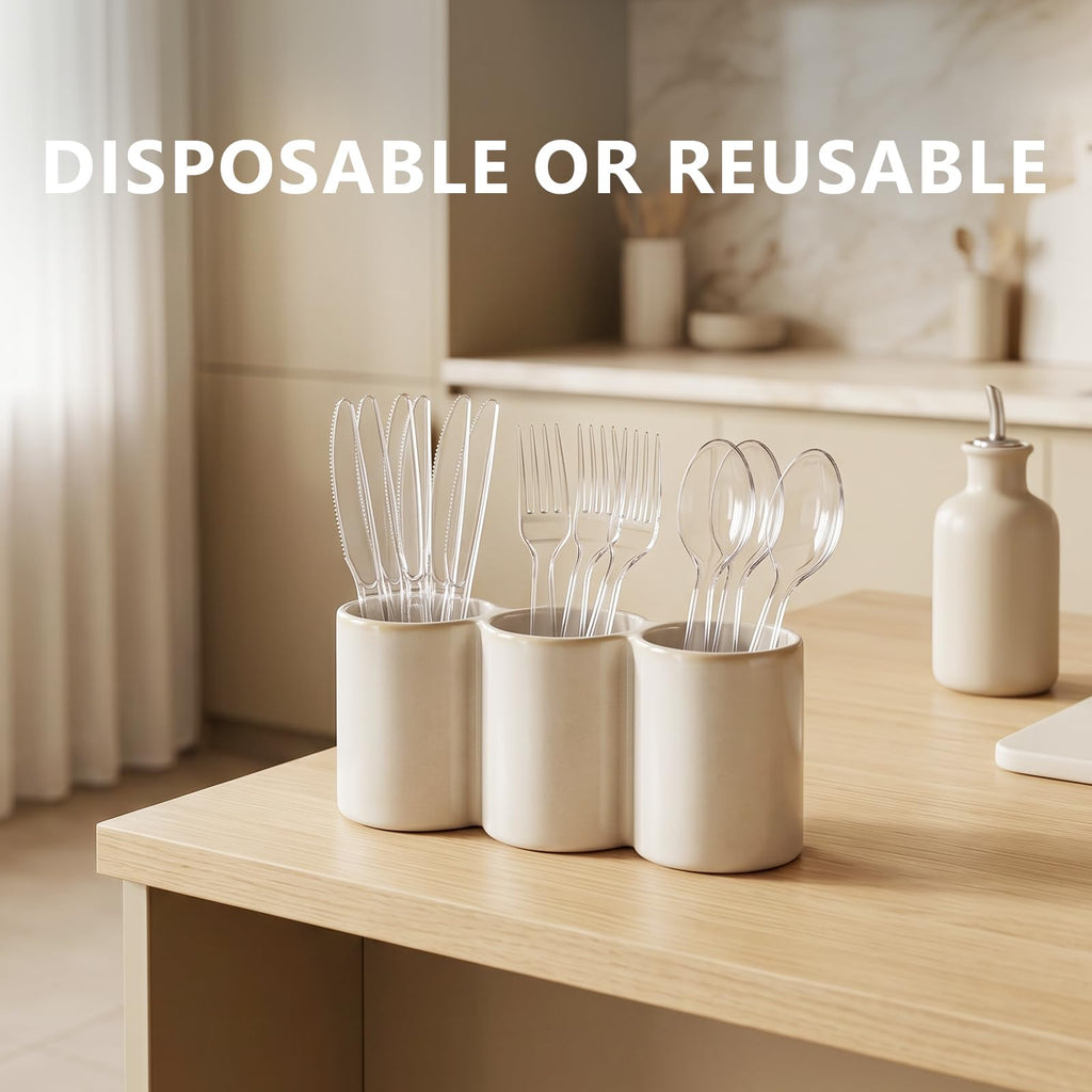 Heavy Duty Disposable Plastic Silverware Set

