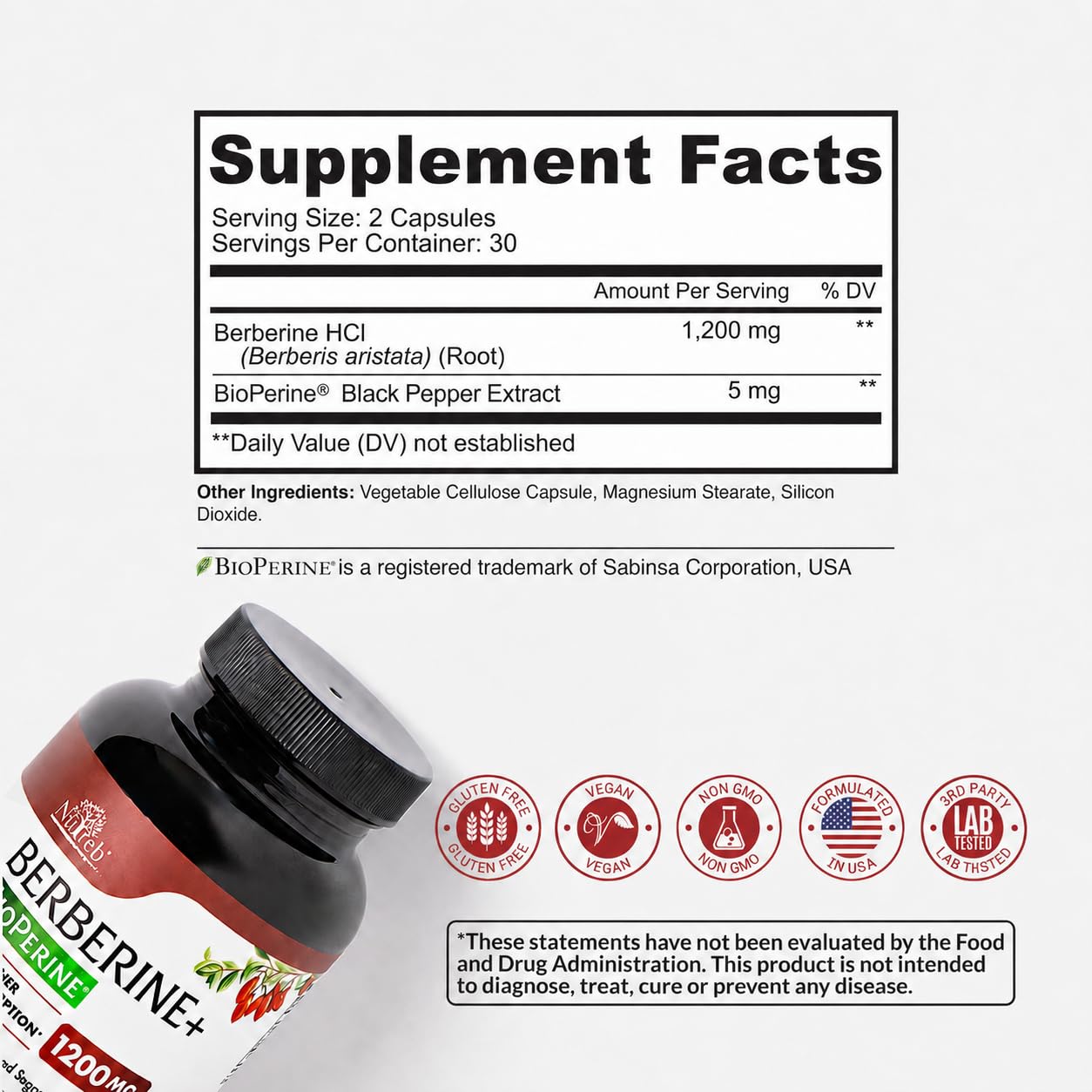 Nutreb Berberine Supplement

