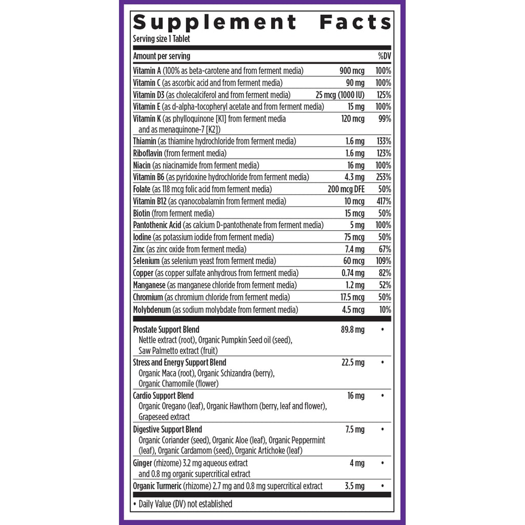 New Chapter One Daily Every Man's Multivitamin Immune Support

