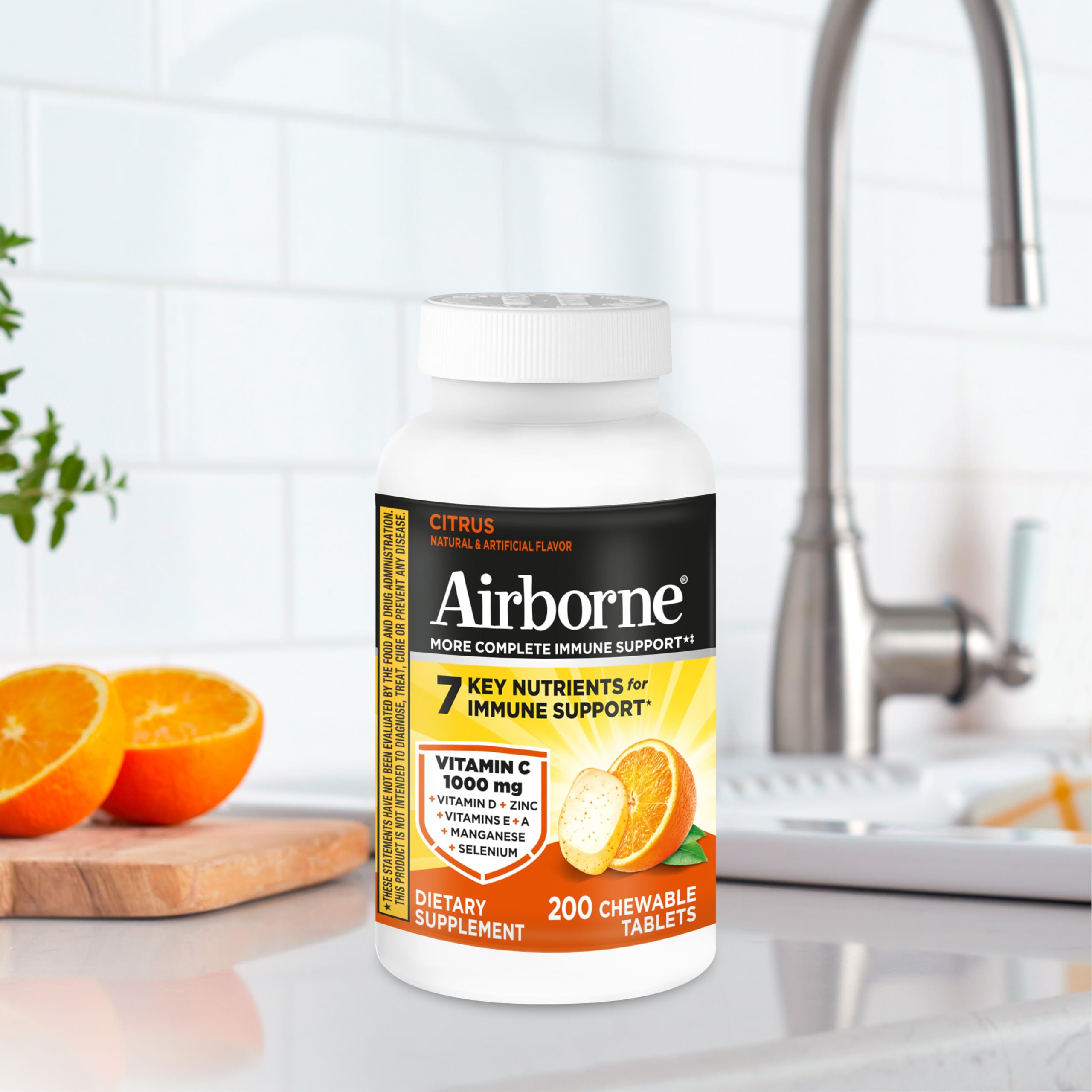 Airborne Immune Support Chewable Tablets Vitamin C 1000 mg

