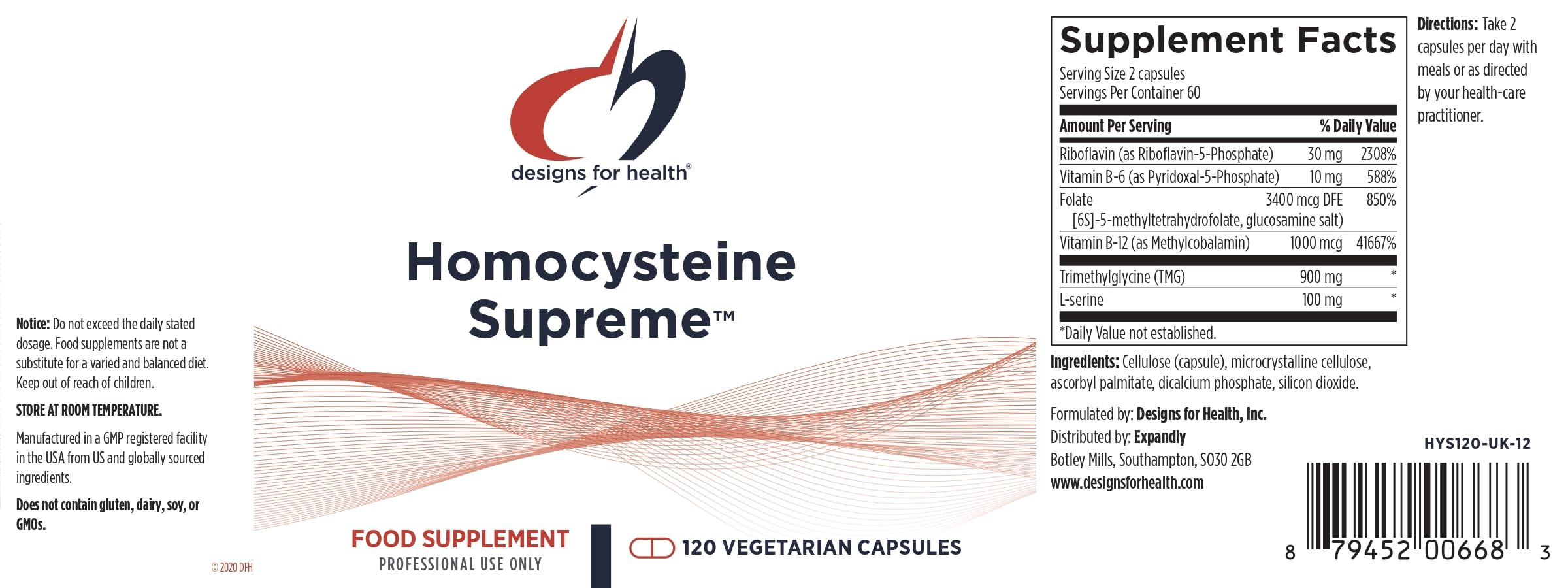 Homocysteine Supreme Multivitamin - Designs for Health

