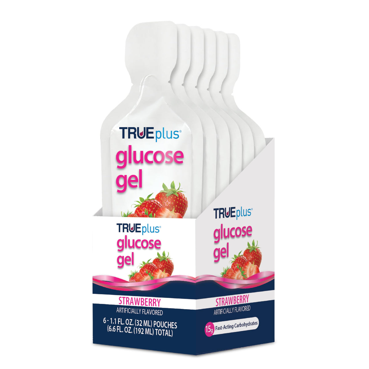 TRUEplus Glucose Gel Pouch – 15g Fast-Acting Carbs, Fat Free, Gluten Free