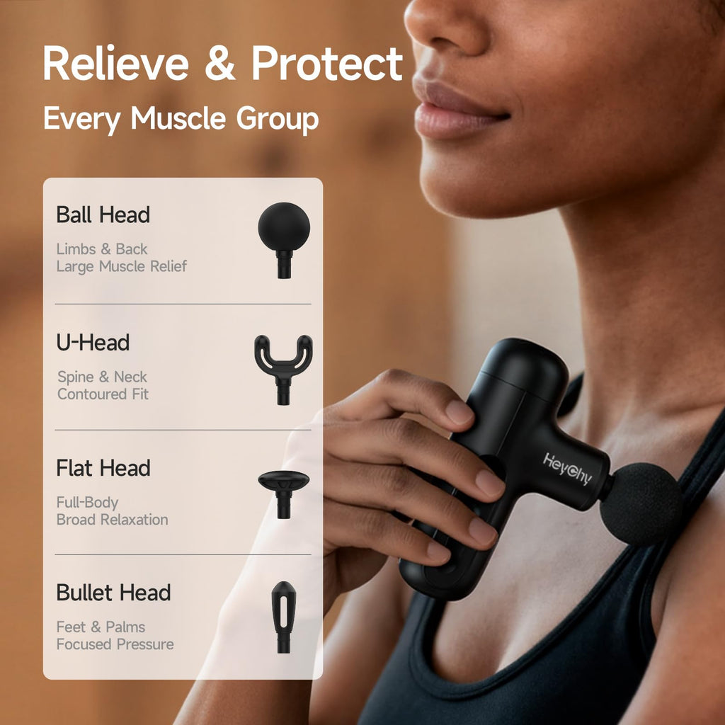 HEYCHY Mini Massage Gun Deep Tissue Percussion Massager

