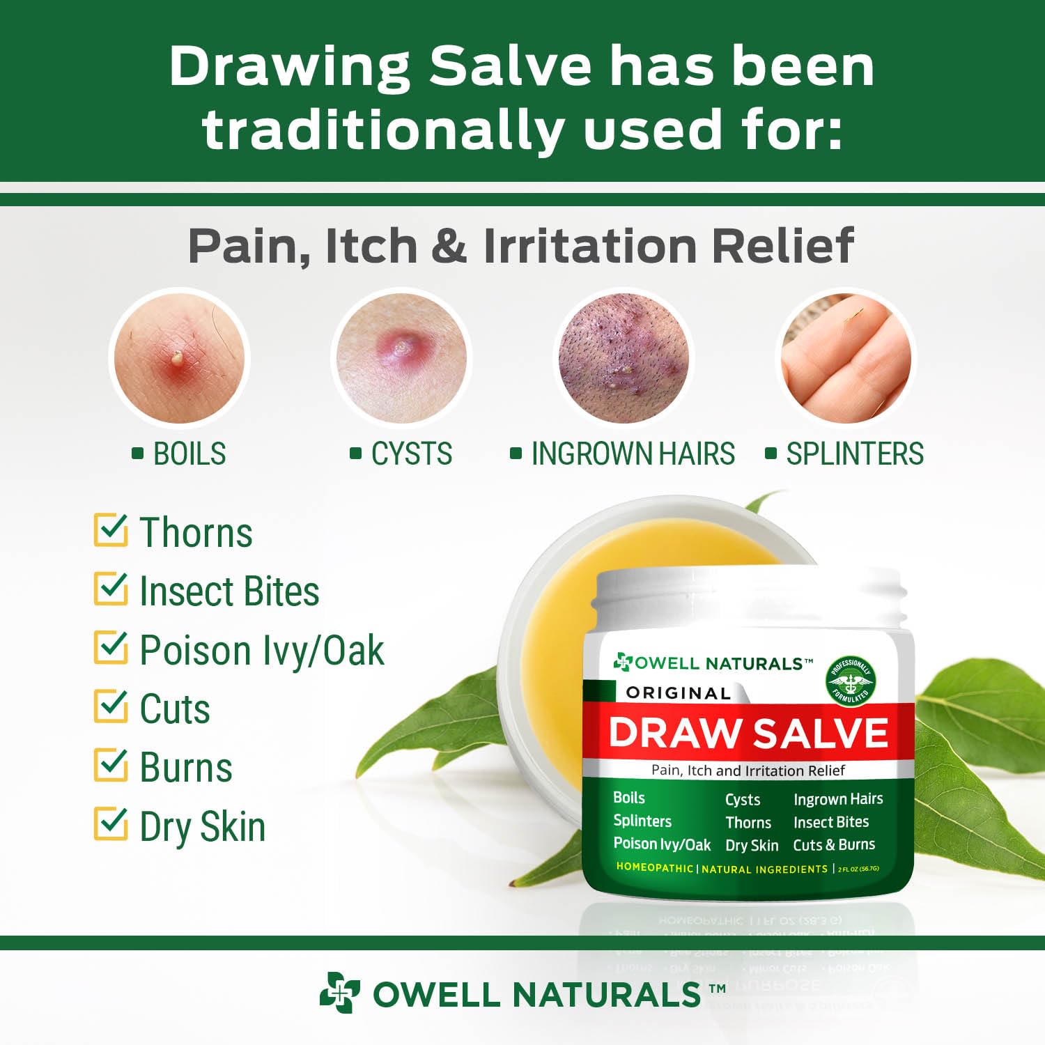 Owell Naturals Drawing Salve Multipurpose Ointment

