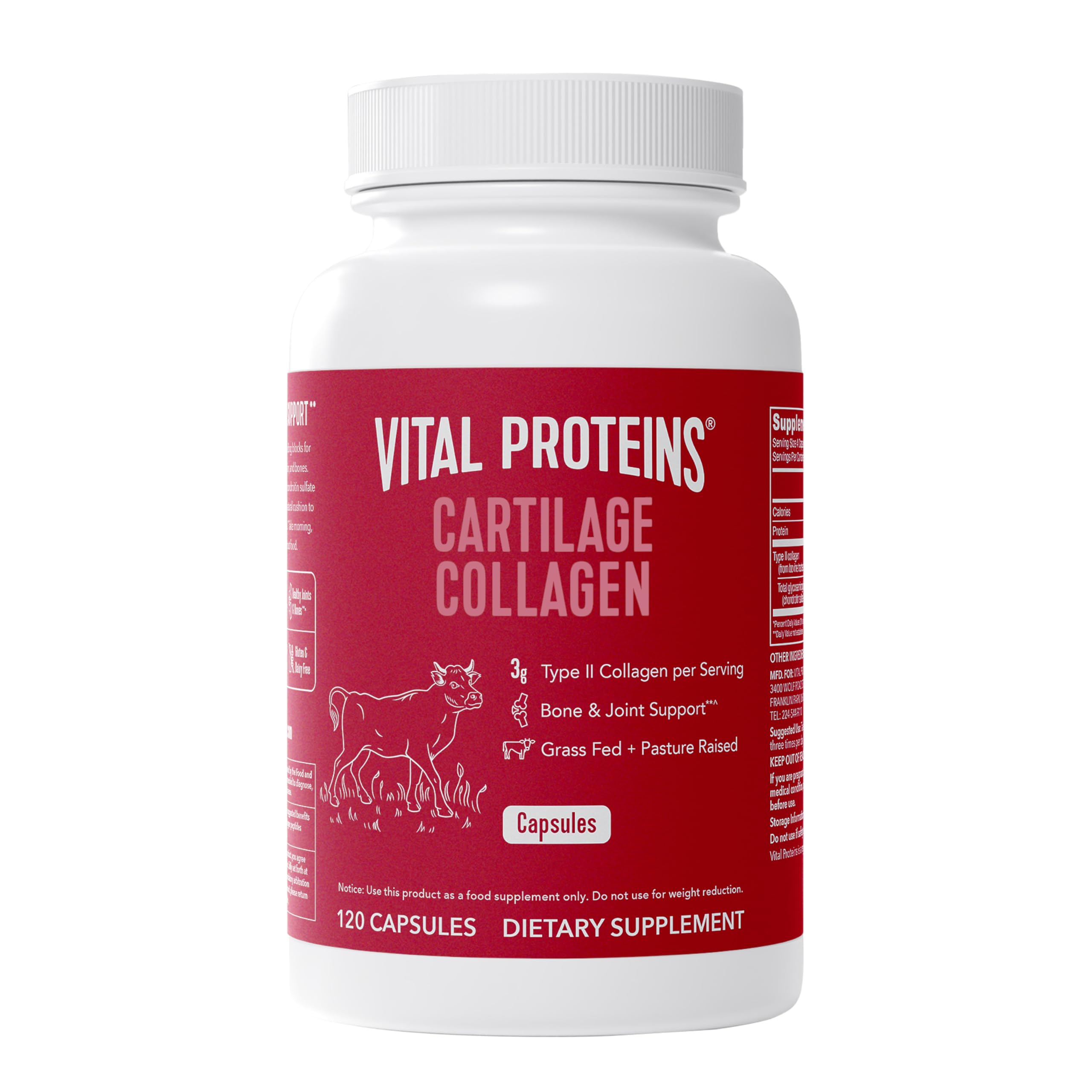 Vital Proteins Cartilage Collagen Pills Type II Collagen

