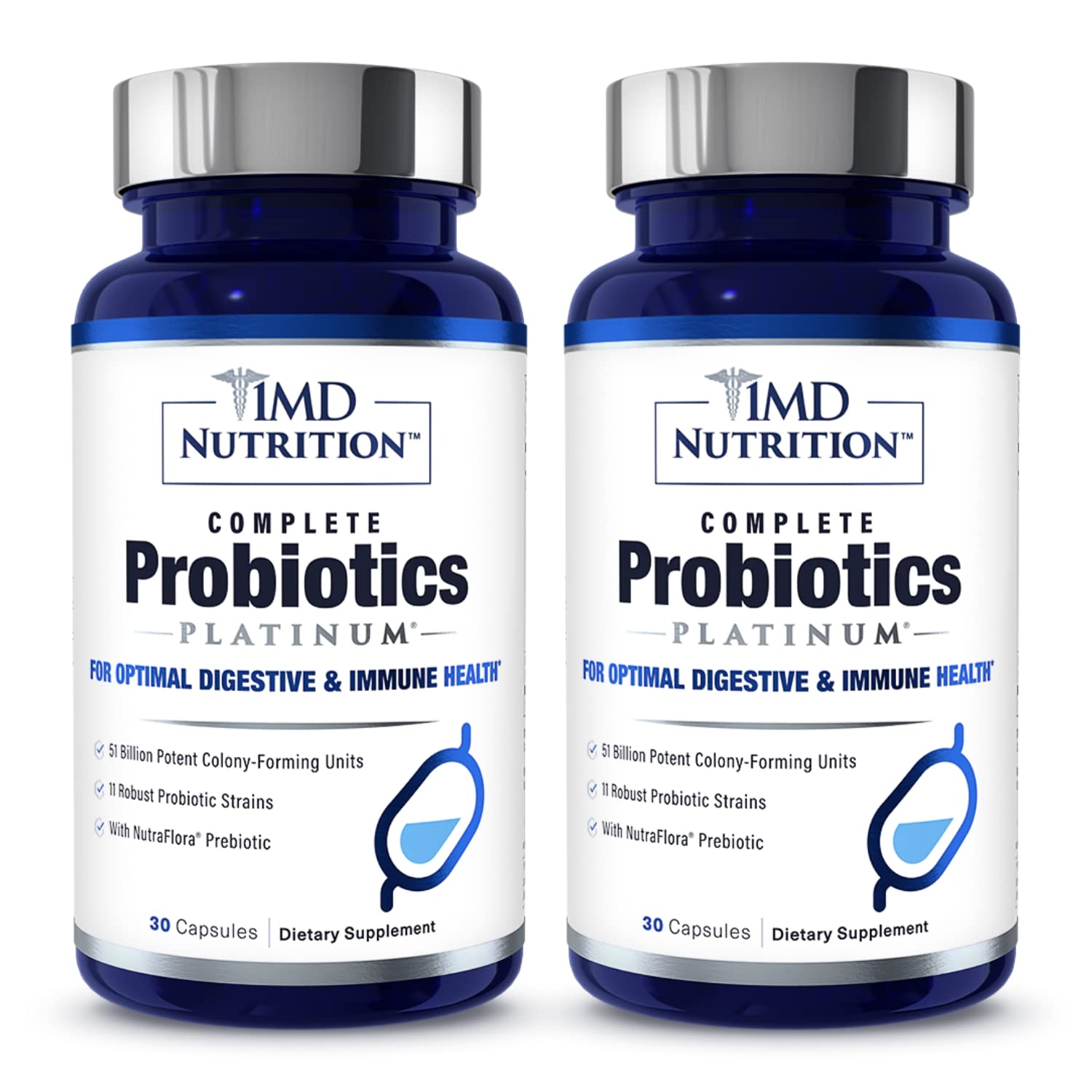 1MD Complete Probiotics Platinum Digestive Health Probiotic