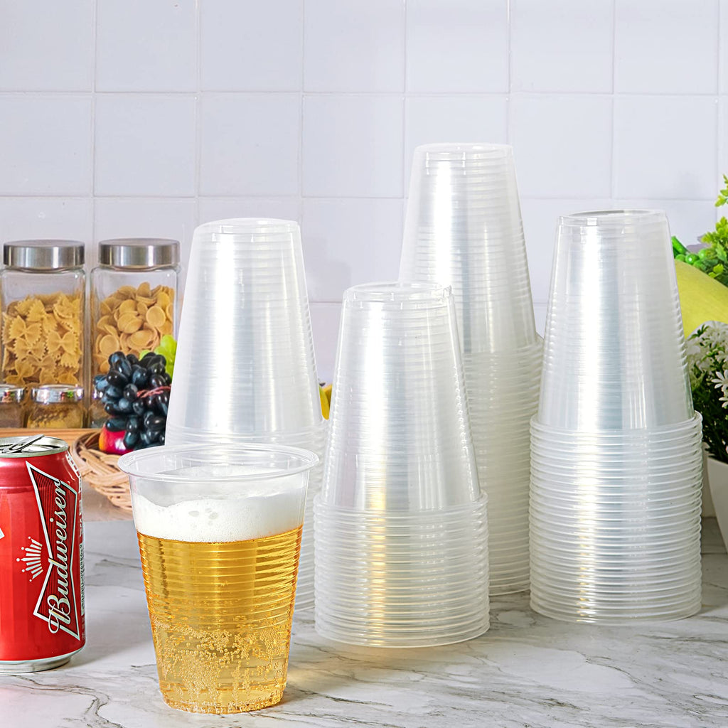 Lilymicky Clear Plastic Cups | Disposable Party Cups


