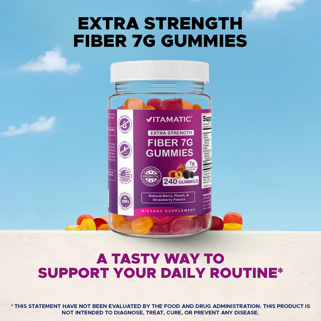 Vitamatic Prebiotic Fiber Gummies for Adults Zero Sugar

